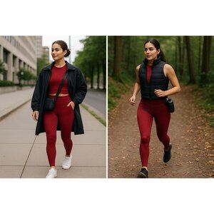 Carbon Women’s Activewear Set Red Small – Athflow, Gorpcore, Street Style
